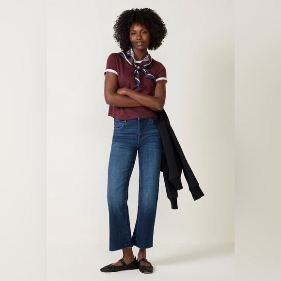 Kut from the Kloth Kelsey Fab Ab Ankle Flate Dark Blue Jeans NEW with tags - Picture 9 of 9